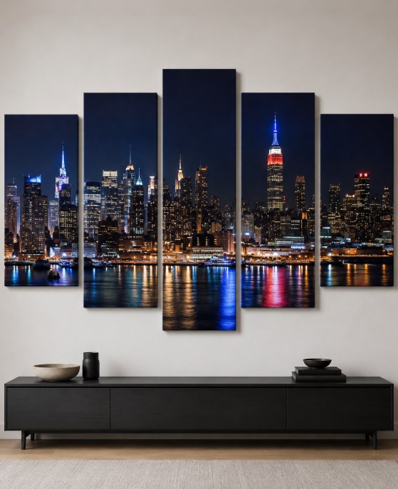 Manhattan Night Skyline